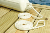 Seachoice 50-40901 Double Braided Nylon White 1/4" x 6' (Pair)