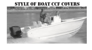 CARVER 70021D - CCF-21 DOUBLE DUCK (Haze Gray) For 21' V-hull Center Console fishing boats with high bow rails, O/B