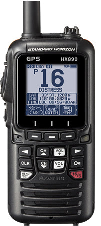 STD-HX890BK HX890 - Floating 6 Watt Class H DSC Handheld VHF/GPS (Black)